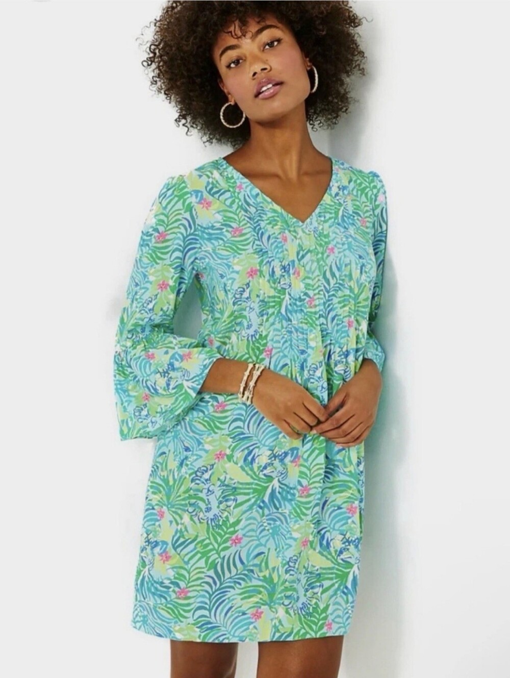 Lilly Pulitzer Danika Tunic Dress Size 16 Floral And Lion Print